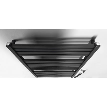 Aqualine - Kopalniški električni radiator TONDI-E 400W/230V 97 cm mat črna ravna