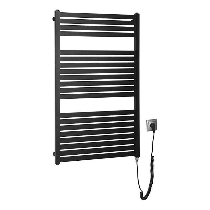 Aqualine - Kopalniški električni radiator TONDI-E 400W/230V 97 cm mat črna ravna