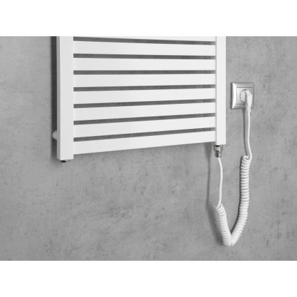 Aqualine - Kopalniški električni radiator TONDI-E 500W/230V 133 cm bela ravna