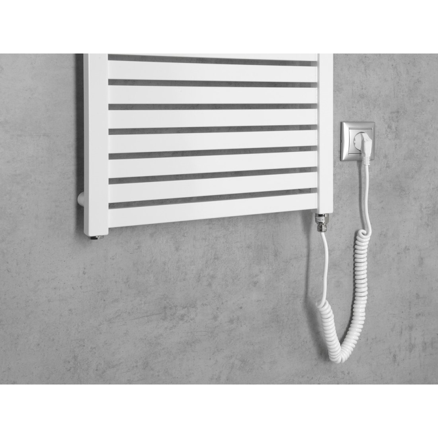 Aqualine - Kopalniški električni radiator TONDI-E 500W/230V 133 cm bela ravna