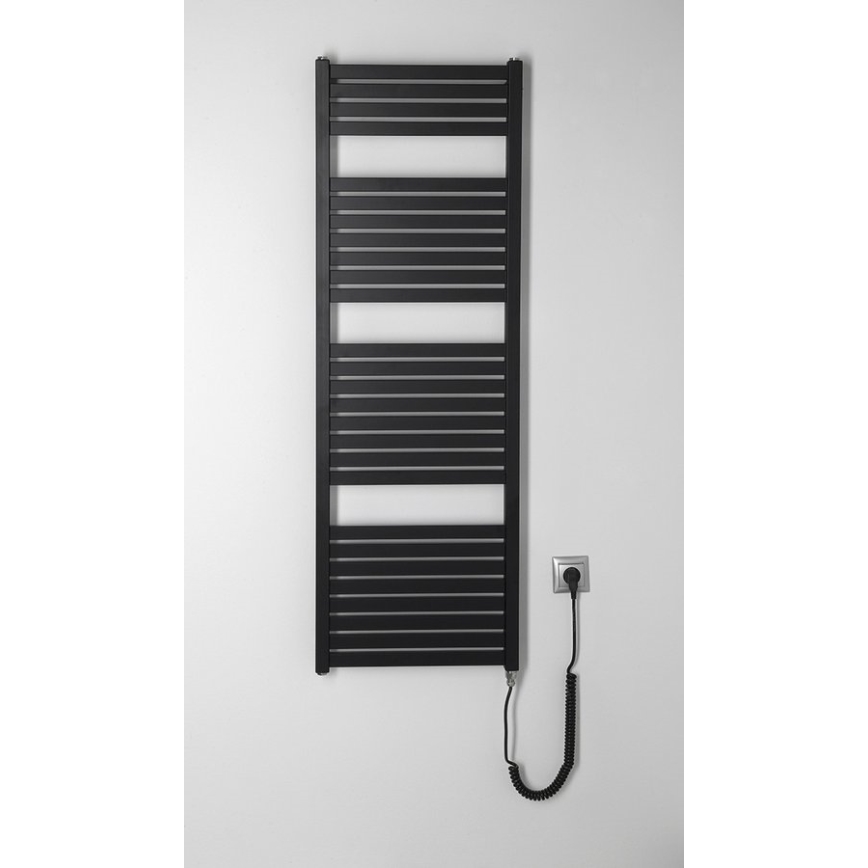 Aqualine - Kopalniški električni radiator TONDI-E 500W/230V 133 cm mat črna ravna