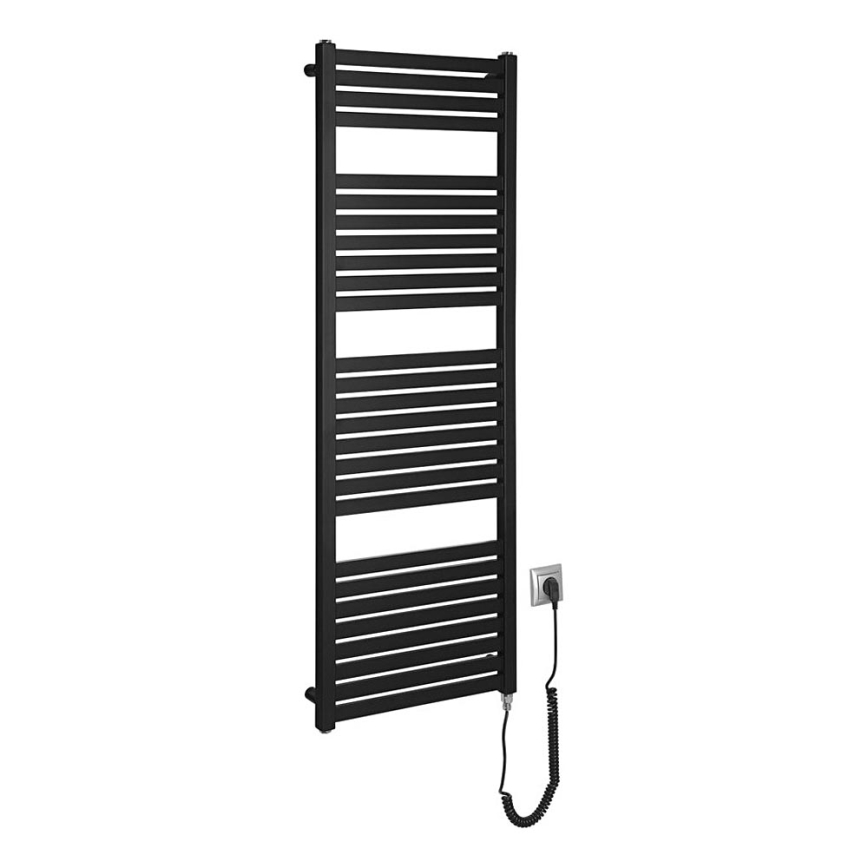 Aqualine - Kopalniški električni radiator TONDI-E 500W/230V 133 cm mat črna ravna