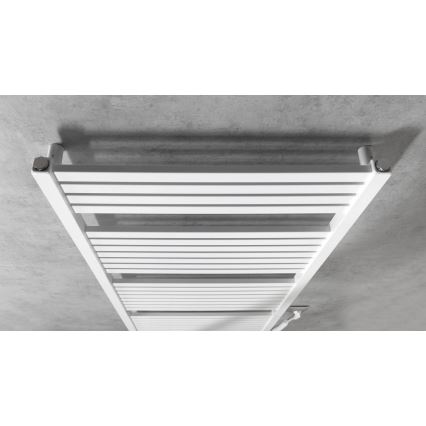 Aqualine - Kopalniški električni radiator TONDI-E 600 W 133 x 60 cm bela
