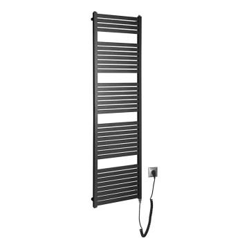 Aqualine - Kopalniški električni radiator TONDI-E 600W 169x45 cm mat črna