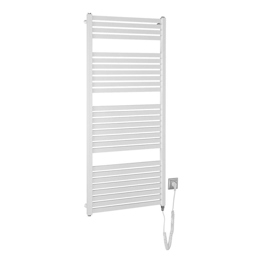 Aqualine - Kopalniški električni radiator TONDI-E 600W/230V 133 cm bela ravna
