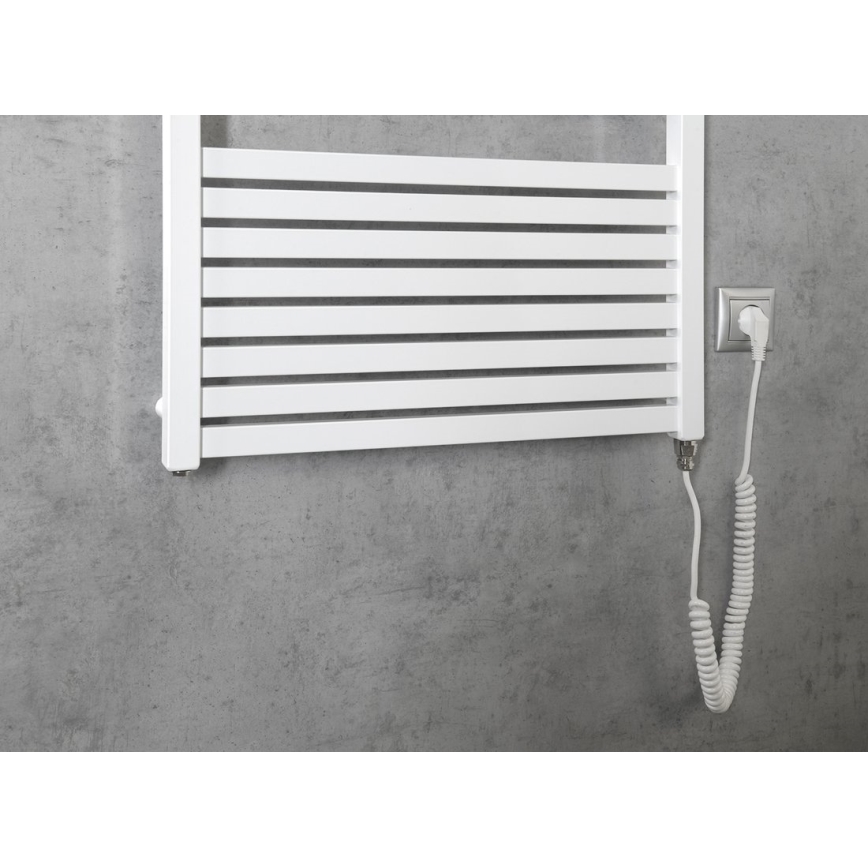 Aqualine - Kopalniški električni radiator TONDI-E 800W/230V 169 cm bela ravna