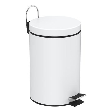 Aqualine - Koš za smeti SIMPLE LINE 3 l mat bela