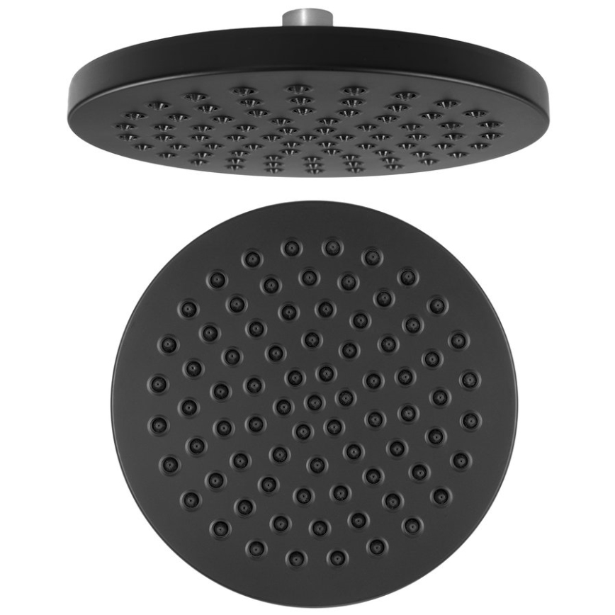 Aqualine - Nadglavni tuš pr. 20 cm mat črna