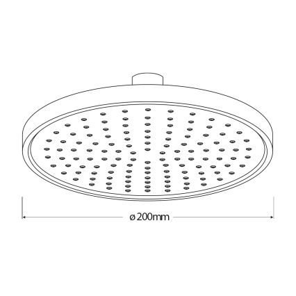 Aqualine - Nadglavni tuš pr. 20 cm sijajni krom