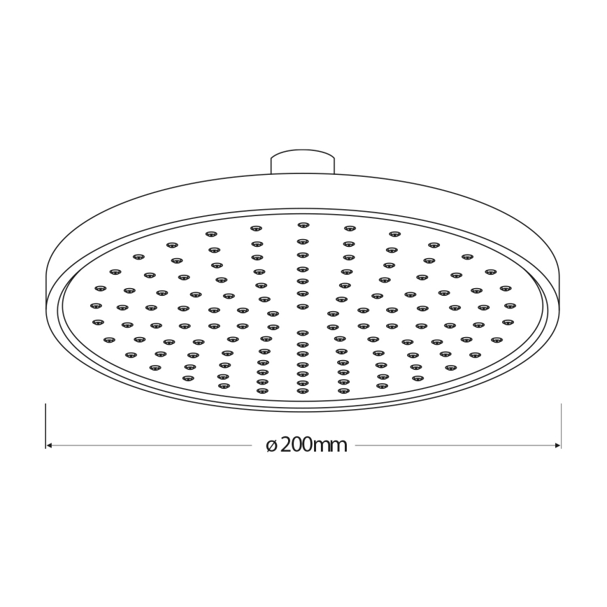 Aqualine - Nadglavni tuš pr. 20 cm sijajni krom