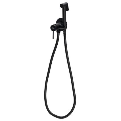 Aqualine - Pipa za bide s prho za podometno montažo mat črna