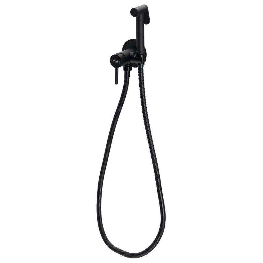 Aqualine - Pipa za bide s prho za podometno montažo mat črna