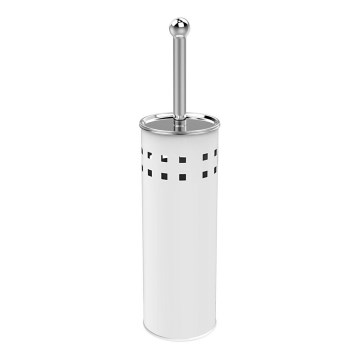 Aqualine - Prostostoječa WC ščetka SIMPLE LINE bela/sijajni krom