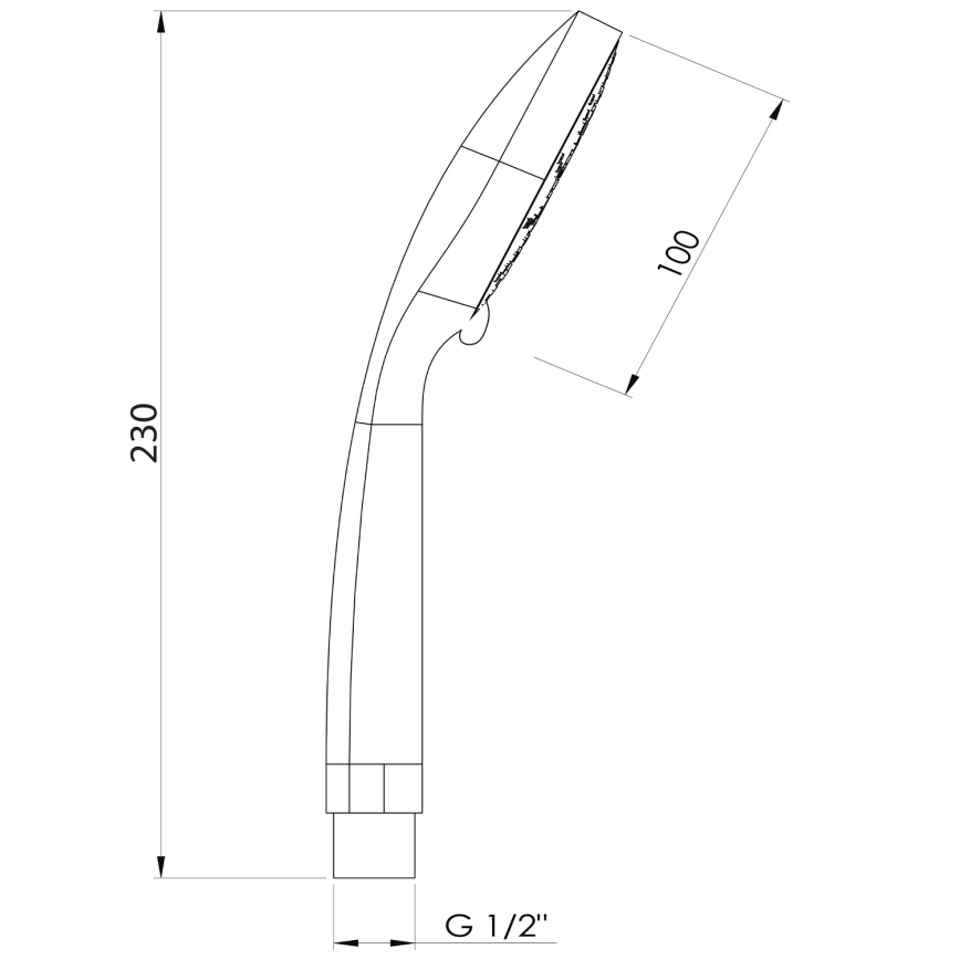 Aqualine - ročna prha premera 10 cm, sijajni krom