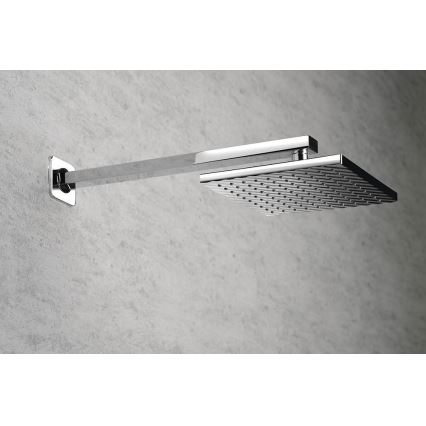 Aqualine - Roka za prho kvadraten 40,4 cm sijajni krom