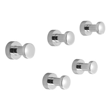 Aqualine - SET 5x Stenska kljuka SAMBA sijajni krom