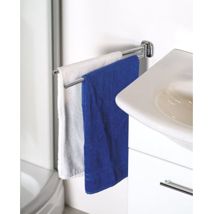 Aqualine - Stenski vrtljivi obešalnik za brisače RUMBA 45 cm sijoč krom