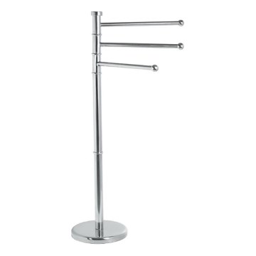 Aqualine - Stojalo z obešalnikom za brisače SAMBA 85,5 cm nerjaveče jeklo/sijajni krom