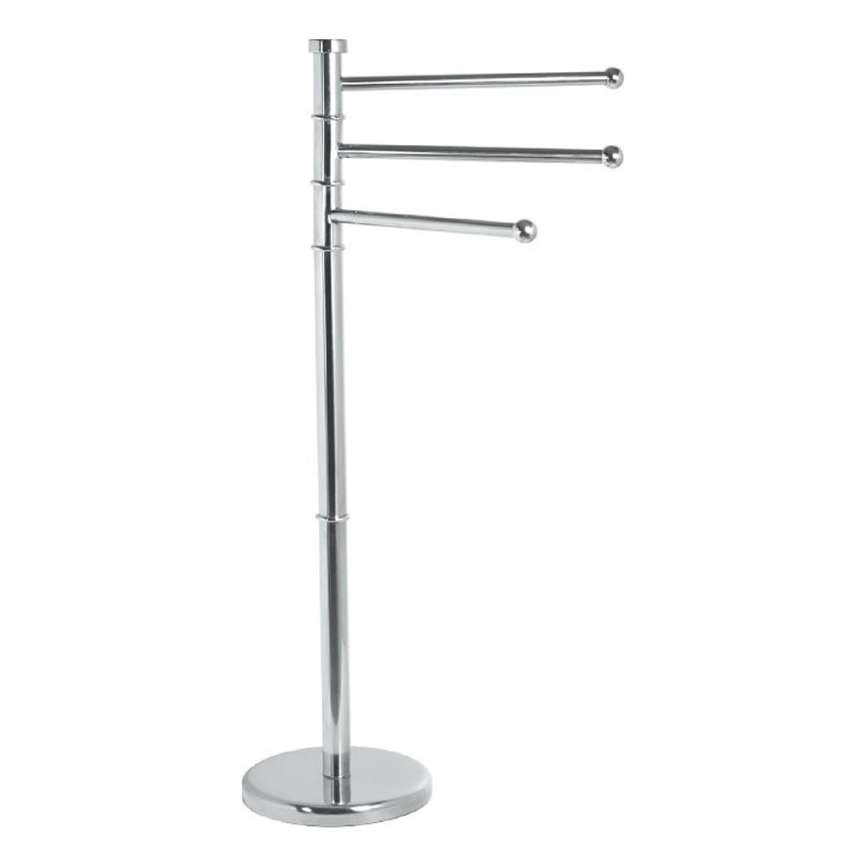 Aqualine - Stojalo z obešalnikom za brisače SAMBA 85,5 cm nerjaveče jeklo/sijajni krom