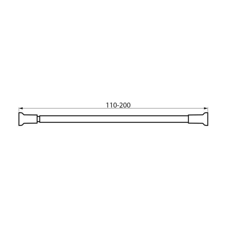 Aqualine - Teleskopska trosilna palica 110-200 cm sijajni krom