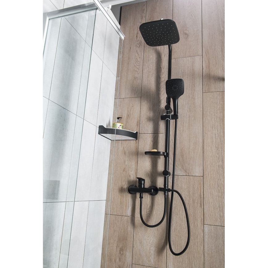 Aqualine - Tuš set KERA mat črna