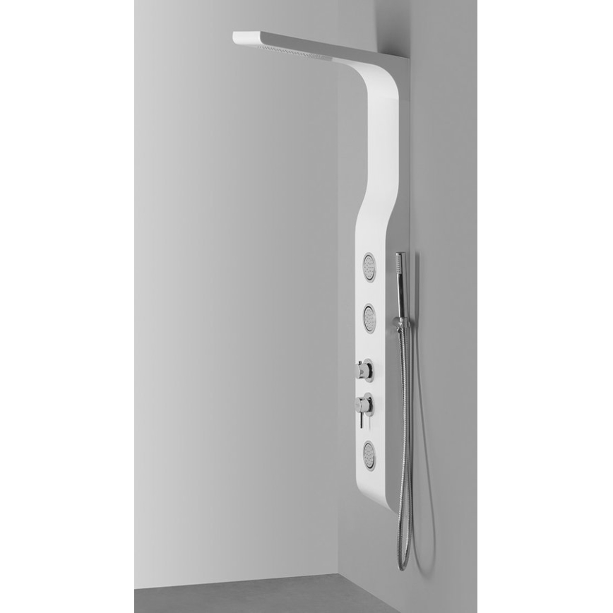 Aqualine - tušni panel YUKI v mat beli barvi