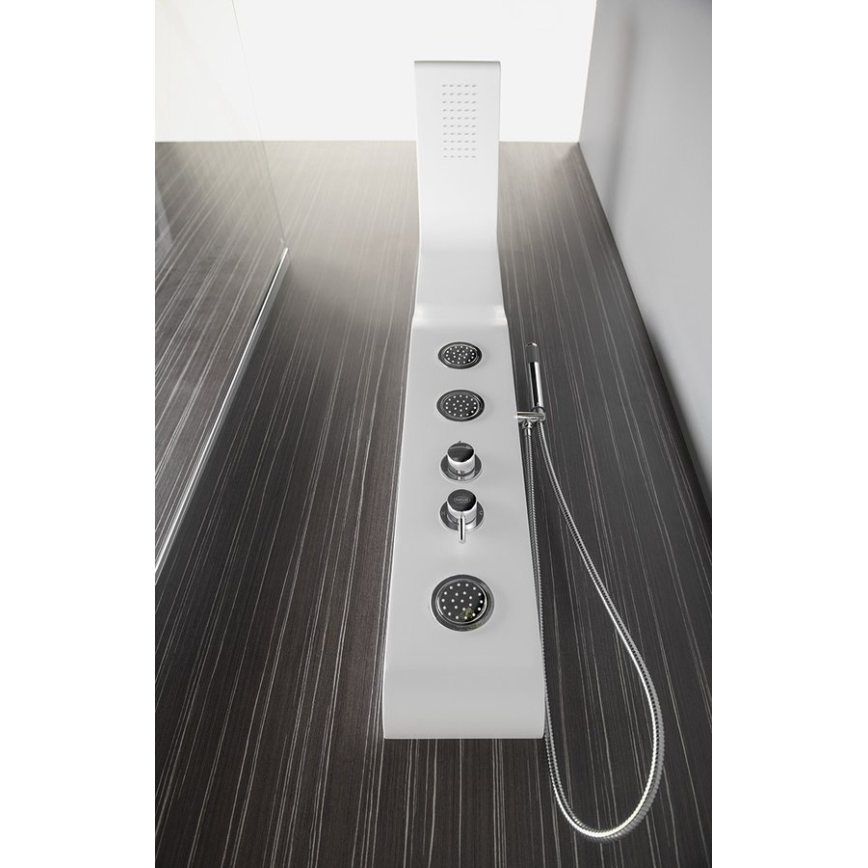 Aqualine - tušni panel YUKI v mat beli barvi