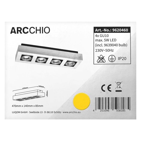 Arcchio - LED Reflektor VINCE 4xGU10/10W/230V