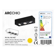Arcchio - LED Stropna svetilka DWIGHT 3xG53/20W/230V