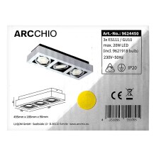 Arcchio - LED Stropna svetilka RONKA 3xGU10/11,5W/230V