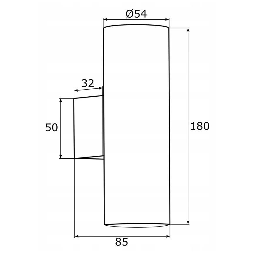Argon 0910 - Stenska svetilka MITOS 2xGU10/5W/230V bela