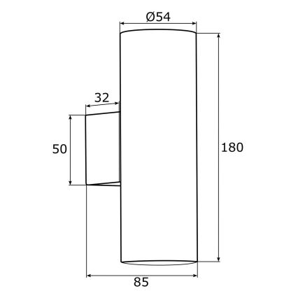 Argon 0912 - Stenska svetilka MITOS 2xGU10/5W/230V krom