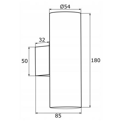 Argon 0913 - Stenska svetilka MITOS 2xGU10/5W/230V medenina