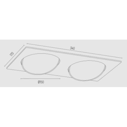 Argon 1046 - Vgradna svetilka OLIMP 2xGU10-AR111/12W/230V bela