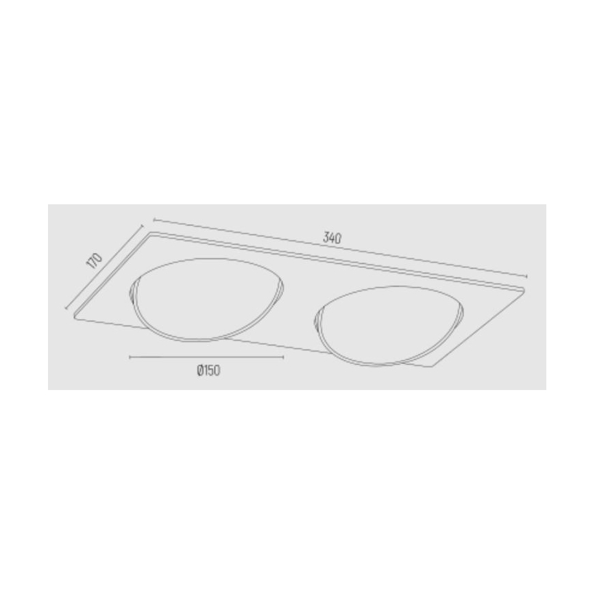 Argon 1046 - Vgradna svetilka OLIMP 2xGU10-AR111/12W/230V bela