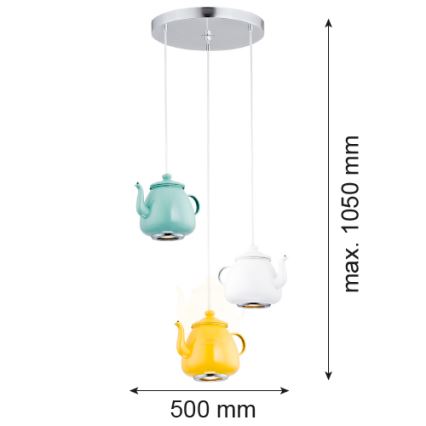 Argon 1326 - Obesna svetilka JAMAJKA 3xGU10/50W/230V