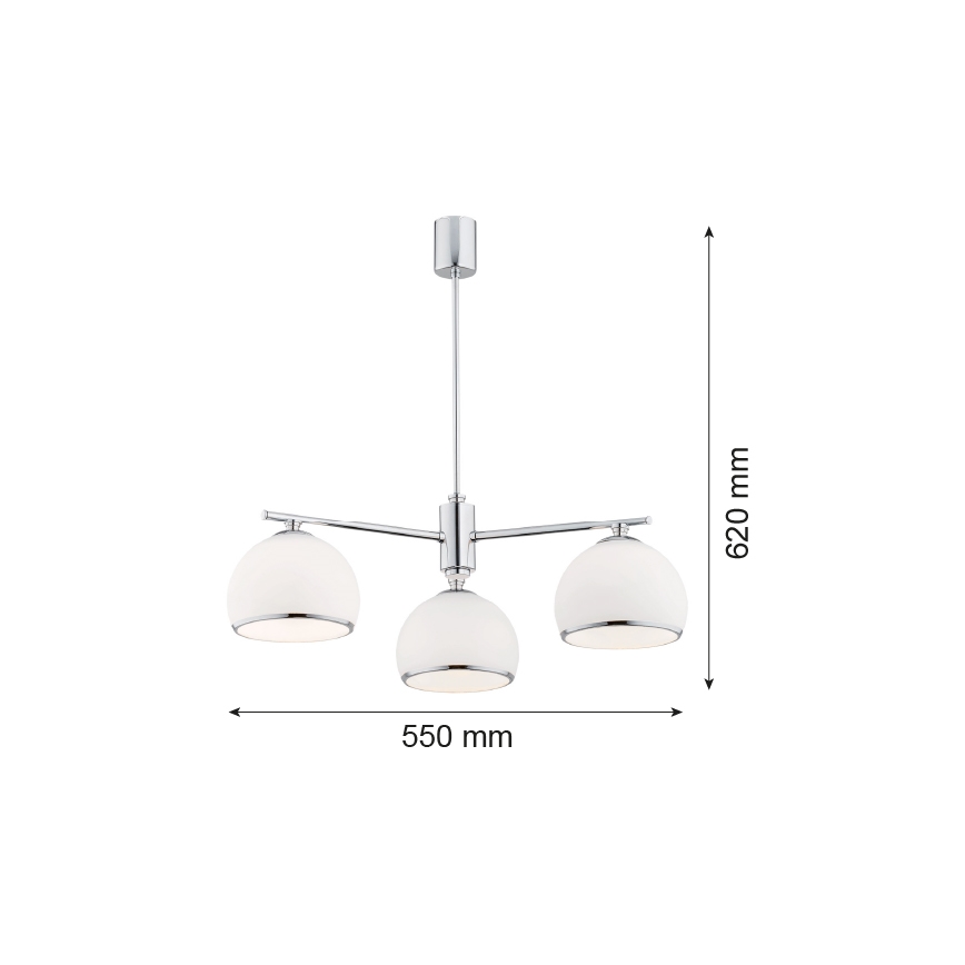 Argon 1487 - Lestenec na drogu MARBELLA 3xE27/15W/230V krom