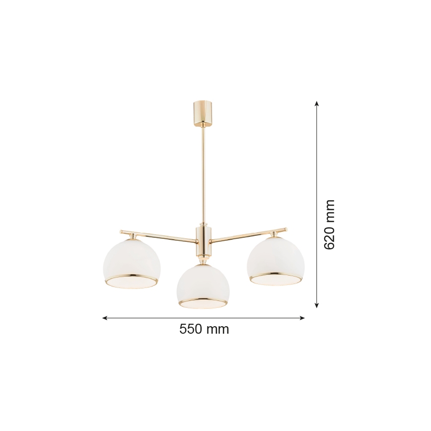 Argon 1488 - Lestenec na drogu MARBELLA 3xE27/15W/230V medenina