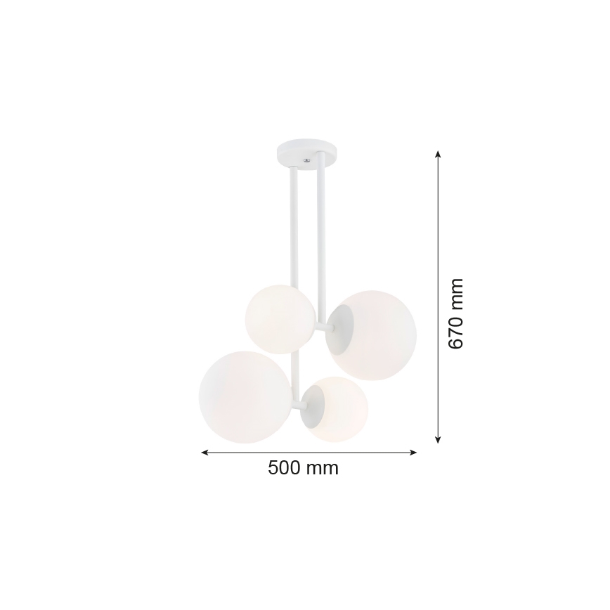 Argon 1644 - Lestenec na drogu ASPEN 4xE27/15W/230V bel