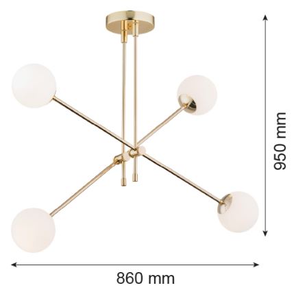 Argon 1695 - Lestenec na drogu ABSTRACT 4xE14/7W/230V medenina