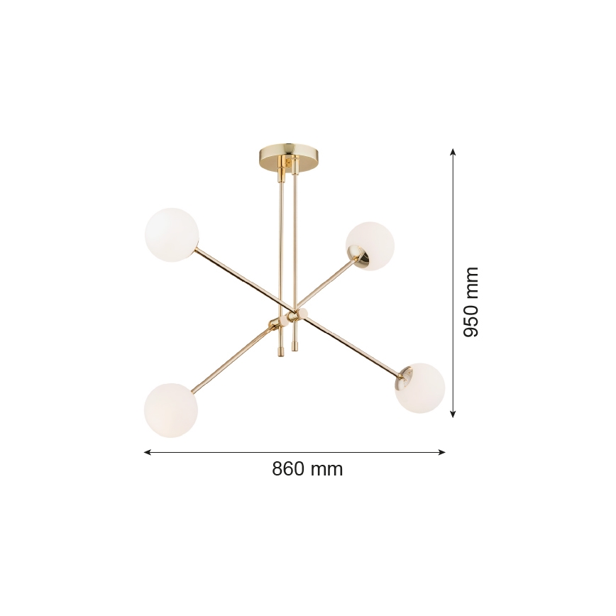 Argon 1695 - Lestenec na drogu ABSTRACT 4xE14/7W/230V medenina