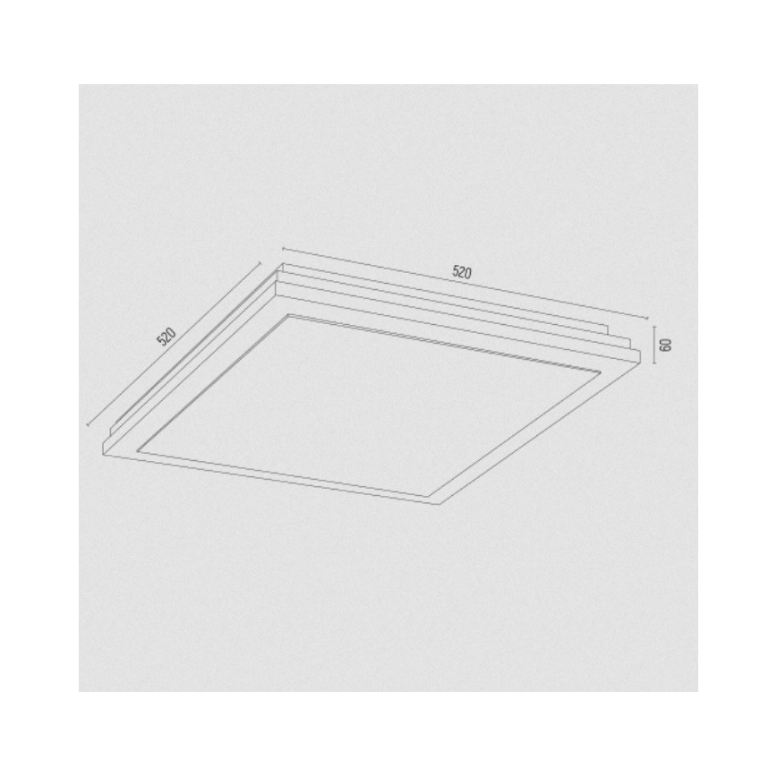 Argon 1804 - Stropna svetilka CASERTA 4xE27/15W/230V 52x52 cm