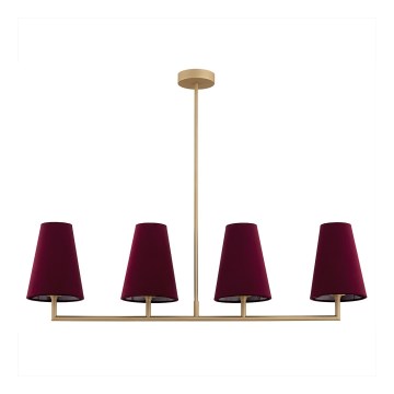 Argon 1829 - Lestenec na drogu SAFIANO 4xE27/15W/230V bordo