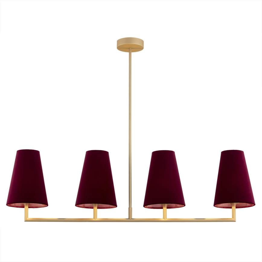 Argon 1829 - Lestenec na drogu SAFIANO 4xE27/15W/230V bordo