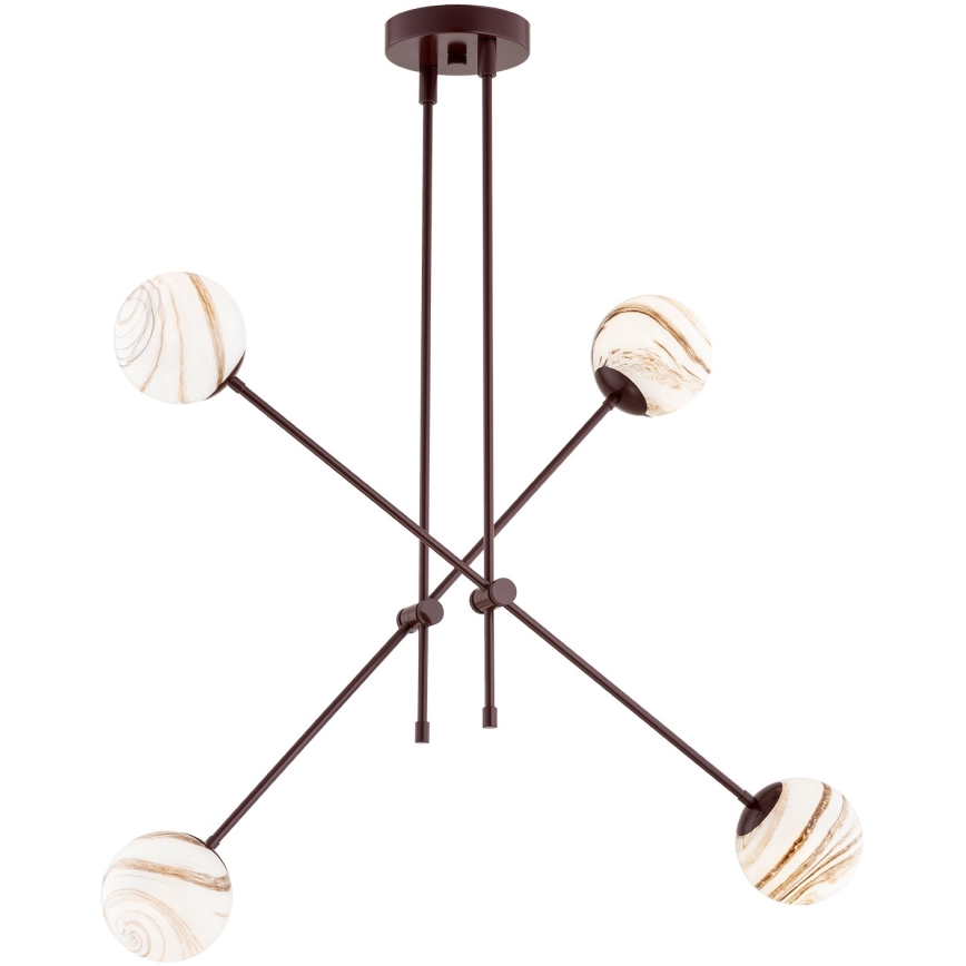 Argon 1842 - Lestenec na drogu ABSOS 4xE14/7W/230V alabaster rjava