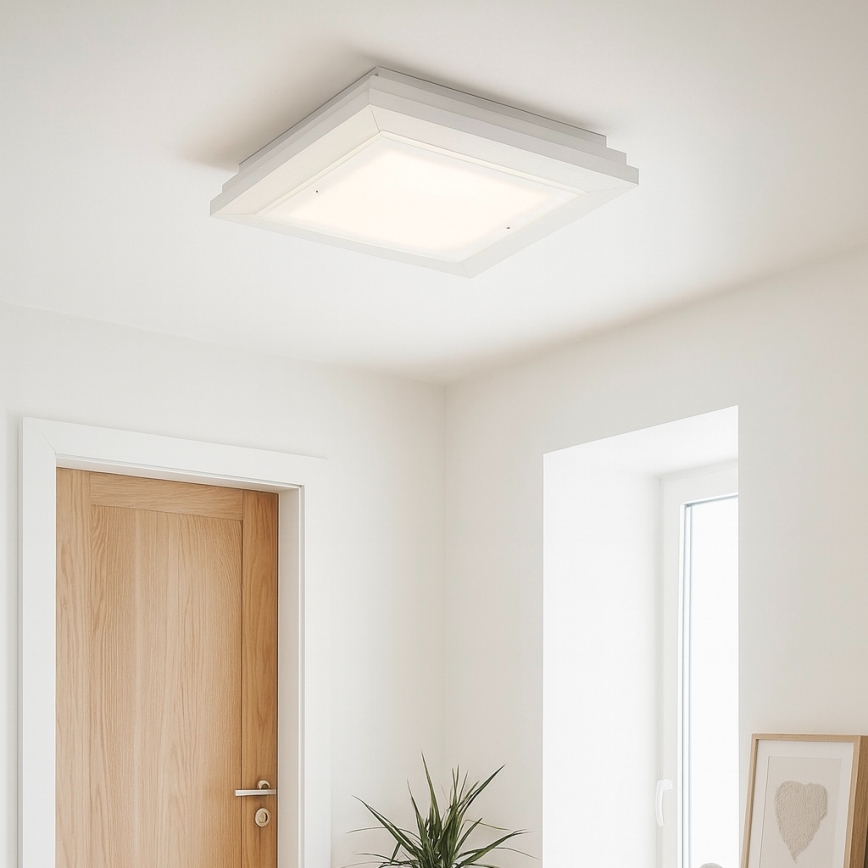 Argon 1870 - Stropno svetilo TABOR 4xE27/15W/230V 52x52 cm bela