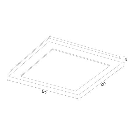 Argon 1872 - Stropna svetilka TABOR 4xE27/15W/230V 52x52 cm terakotna