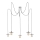 Argon 2079 - Lestenec na vrvici CORSO 5xE27/15W/230V spider sijajni krom