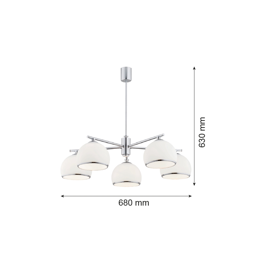 Argon 2087 - Lestenec na drogu MARBELLA 5xE27/15W/230V sijajni krom