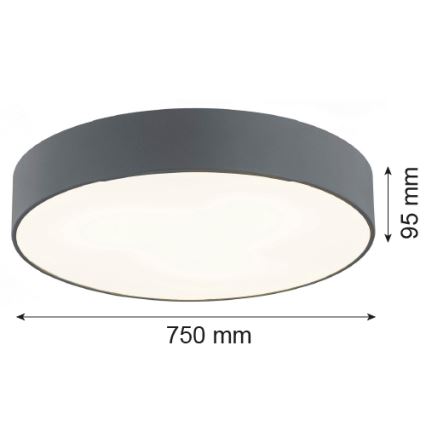 Argon 2535 - Stropna svetilka DARLING 6xE27/15W/230V pr. 75 cm siva